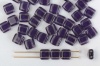 Tile 6mm Purple Tanzanite 20510 Czechmates Bead x 25